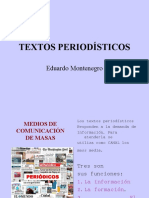 Textos Periodísticos: Eduardo Montenegro