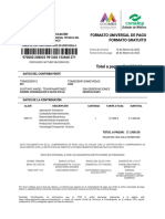 Formato Universal de Pago Formato Gratuito: $ 1,900.00 Total A Pagar