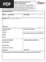 LSBUSU Application Form 2010