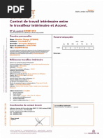 Contrat de Travail Intérimaire Entre Le Travailleur Intérimaire Et Accent
