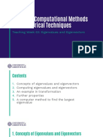 MATH1180 Computational Methods and Numerical Techniques: Teaching Week 03: Eigenvalues and Eigenvectors