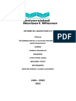 INFORME DE LABORATORIO N°4, Determinacion de La Glucosa Por Metodos Espectroscopico, Manyari Dionicio Alonzo