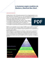 Necesidades Humanas - Abraham Maslow y Manfred Max Neef.