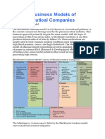 Current Business Models of Pharmaceutical Companies