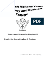 Hardware and Network Servicing Level III: Determine Best Fit Topology