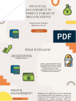 Financial Management in Different Forms of Organizations: Harshita Milind Chaudhari HPGD/JA21G2/5255
