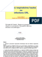 Infections Respiratoires Hautes Ou Infections ORL: Pré-Requis de 3é Année: Streptococcus Pyogenes