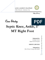 Case Study : Septic Knee, Ankle, 1 MT Right Foot