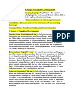 Piaget's (1896-1990) Stages of Cognitive Development