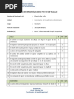 Evaluación Ergonómica Del Puesto de Trabajo