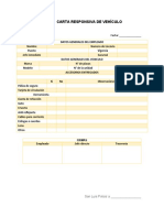 Carta Responsiva de Vehículo