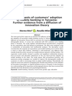 Determinants of Customers' Adoption