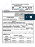 Institución Educativa Distrital Fundación Pies Descalzos Guía de Aprendizaje