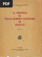 La Provincia DE Frailes Menores Capuchinos DE Castilla: P. Buenaventura de Carrocera O. F. M. Cap