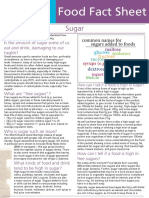 Sugar Food Fact Sheet