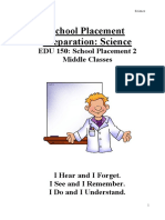 School Placement Preparation: Science