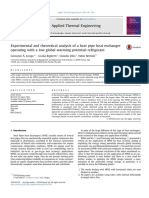 Experimental and Theoretical Analysis of A Heat Pipe Heat Exchanger Operating With A Low Global Warming Potential Refrigerant