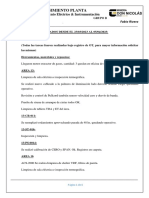 Gerencia Mantenimiento Planta: Departamento Mantenimiento Eléctrico & Instrumentación