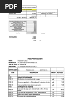 Comparativo de Precios Estructuras