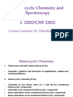 Heterocyclic Chemistry and Spectroscopy C 22022/CHE 22022: Course Lecturer: Dr. Dinusha Udukala