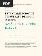 Estandarización de Tiosulfato de Sodio