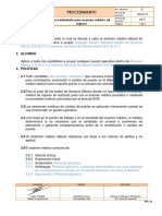 Procedimiento: Procedimiento para Examen Médico de Ingreso