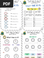 Time Hours 2do Grado Inglés