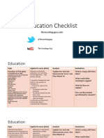 Education Checklist: @thesociologyguy