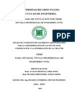 Universidad Ricardo Palma Facultad de Ingeniería: Programa de Titulacion Por Tesis