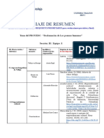 Fichaje de Resumen: Tema Del PROYEDC: "Declamación de Los Poemas Humanos"