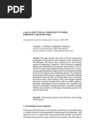 Calculating Visual Complexity in Peter Eisenman'S Architecture