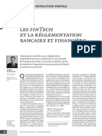 Les FinTech Et La Reglementation Bancair