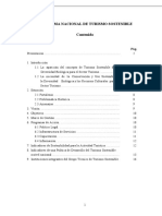 Programa Nacional de Turismo Sostenible Contenido