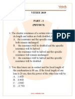 VITEEE Question Paper 2019 PDF Download