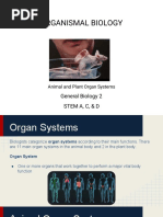 ORGANISMAL BIOLOGYPlants and Animals