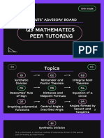 Q3 Mathematics Peer Tutoring: Students' Advisory Board