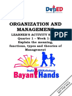 Organization and Management