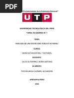 Análisis de Una Escritura Pública Notarial