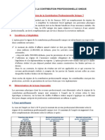 I. Qu'est Ce Que Le Régime de La Contribution Professionnelle Unique ?