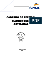 Caderno de Receitas Hamburguer Artesanal