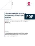 Estudio Completo Efectos de La Paridad de Género en La Legislatura Mexicana