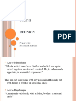 Unit-Ii Reunion: Prepared By: Dr. Mukesh Kalwani