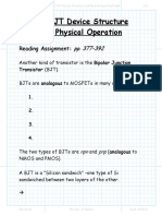 5.1 BJT Device Structure and Physical Operation: Reading Assignment