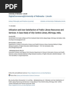 Utilization and User Satisfaction of Public Library