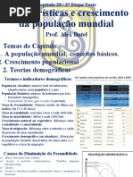 Capítulo 28 / 3° Etapa Teste: Características e Crescimento Da População Mundial