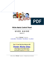 Using The Niche Mania Control Panel