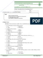 Math 7 - First Monthly Test