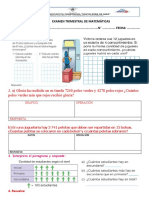 Examen Trimestral de Matemáticas