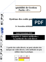 Comptabilité de Gestion Partie II : DR Noureddine ABDELBAKI