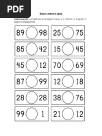 2B - Matemáticas - Mayor, Menor e Igual